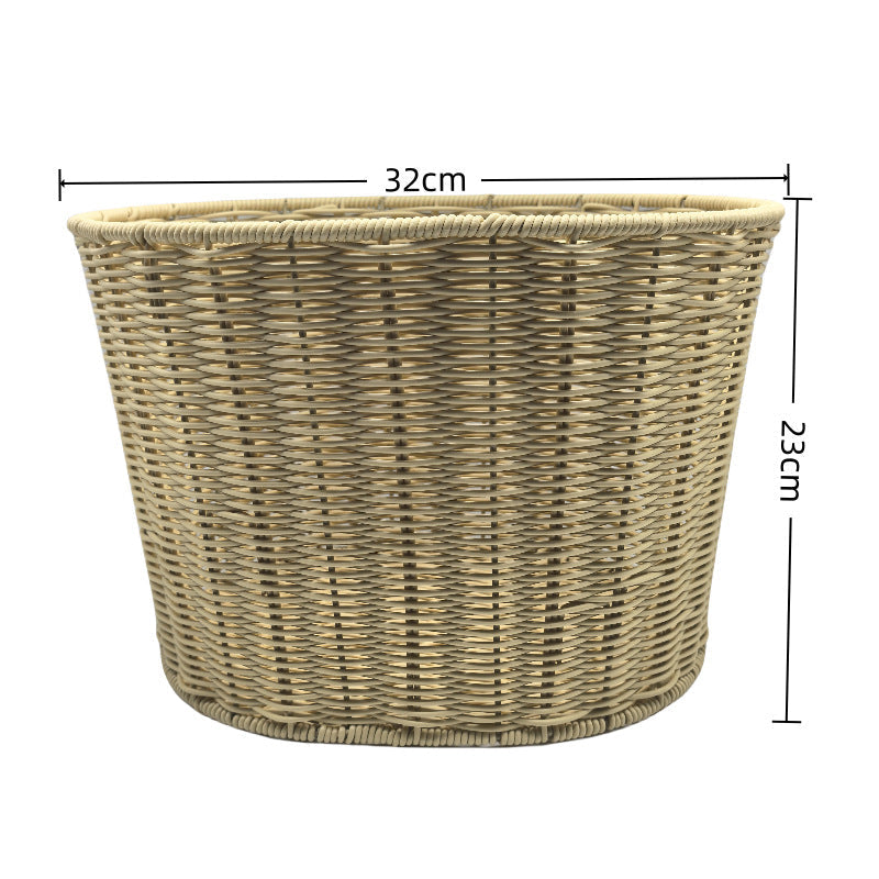 Panier de vélo avant tressé avec support universel pour guidon 4
