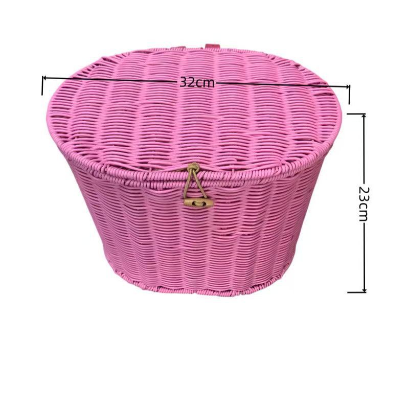 Panier de vélo avant tressé avec support universel pour guidon 6