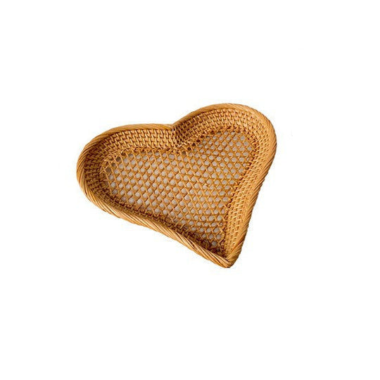 Panier en Rotin en Forme de Cœur pour Femme 0