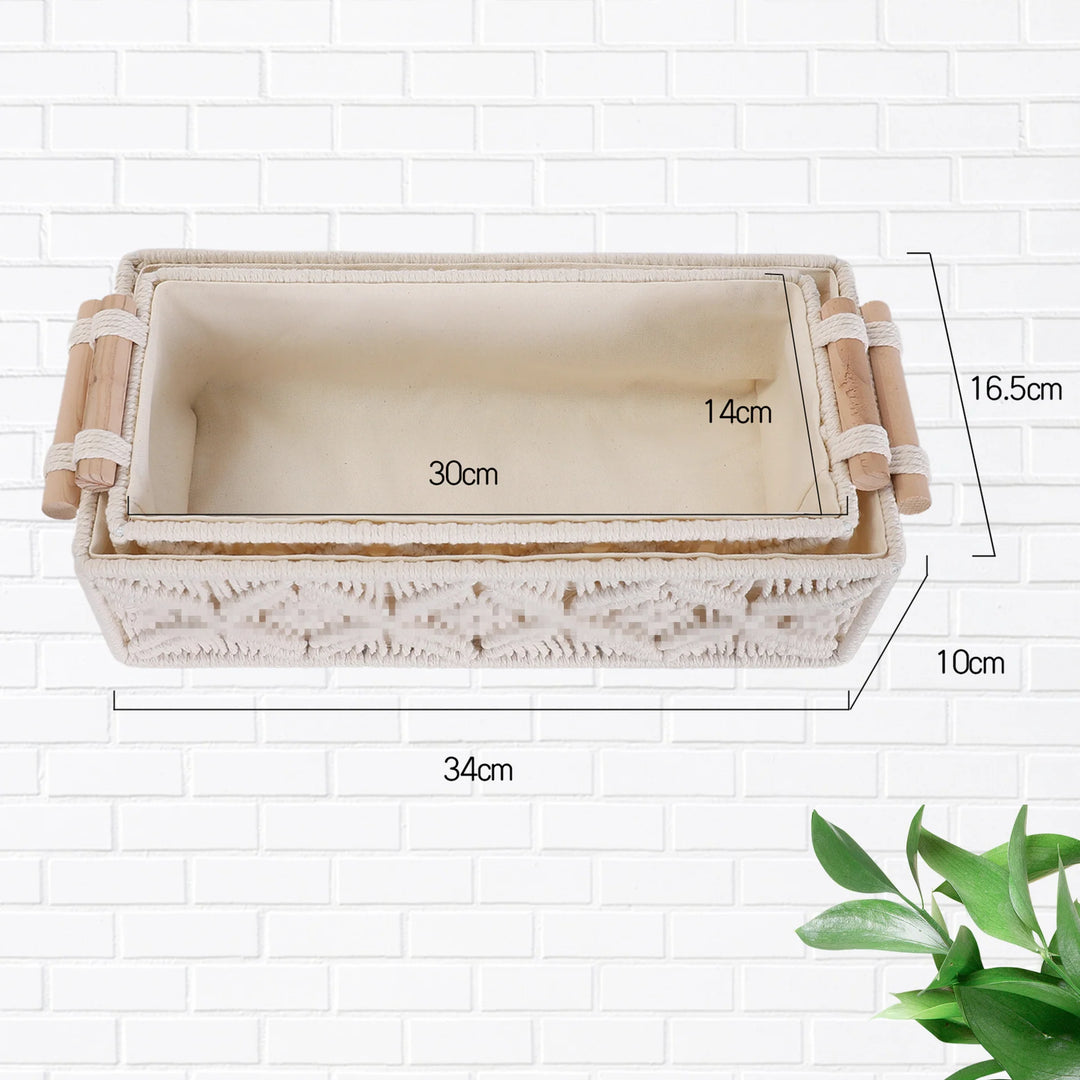 Paniers de rangement macramé pour intérieur polyvalent 1