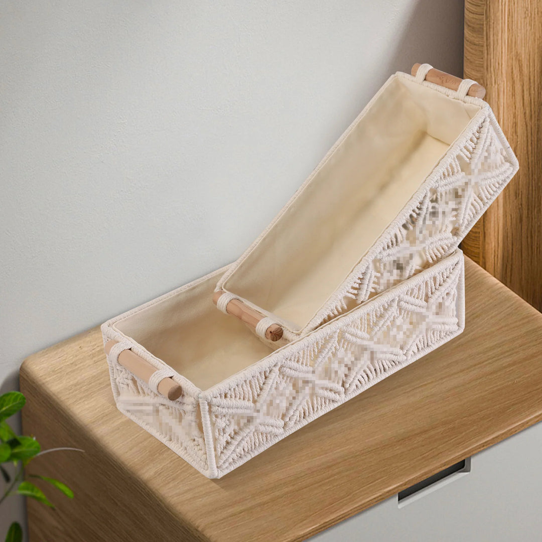 Paniers de rangement macramé pour intérieur polyvalent 2