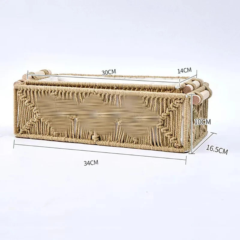 Paniers de rangement macramé pour intérieur polyvalent 5