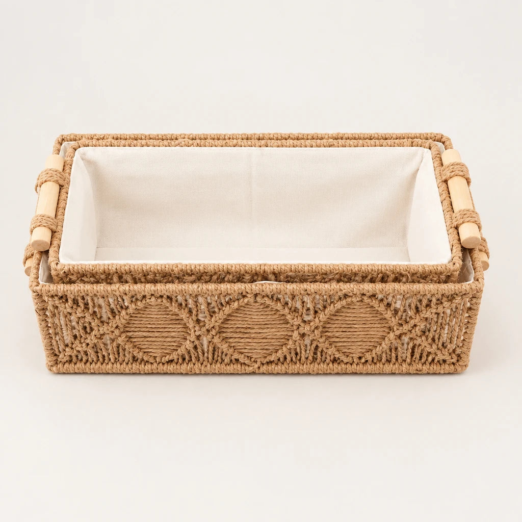 Paniers de rangement macramé pour intérieur polyvalent 7