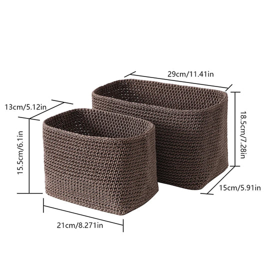 Paniers de rangement tissés à la main pour intérieur polyvalent 5