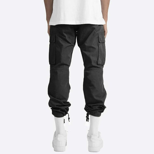 Pantalon Cargo Homme Moderne en Mélange de Coton avec Poches Pratiques 2