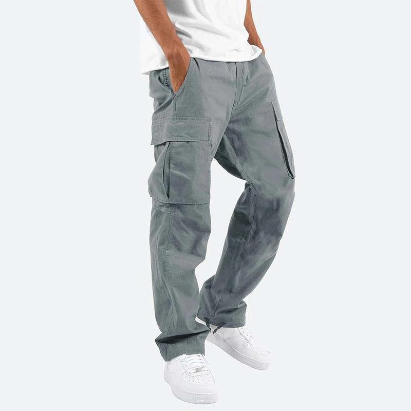 Pantalon Cargo Homme Moderne en Mélange de Coton avec Poches Pratiques 3