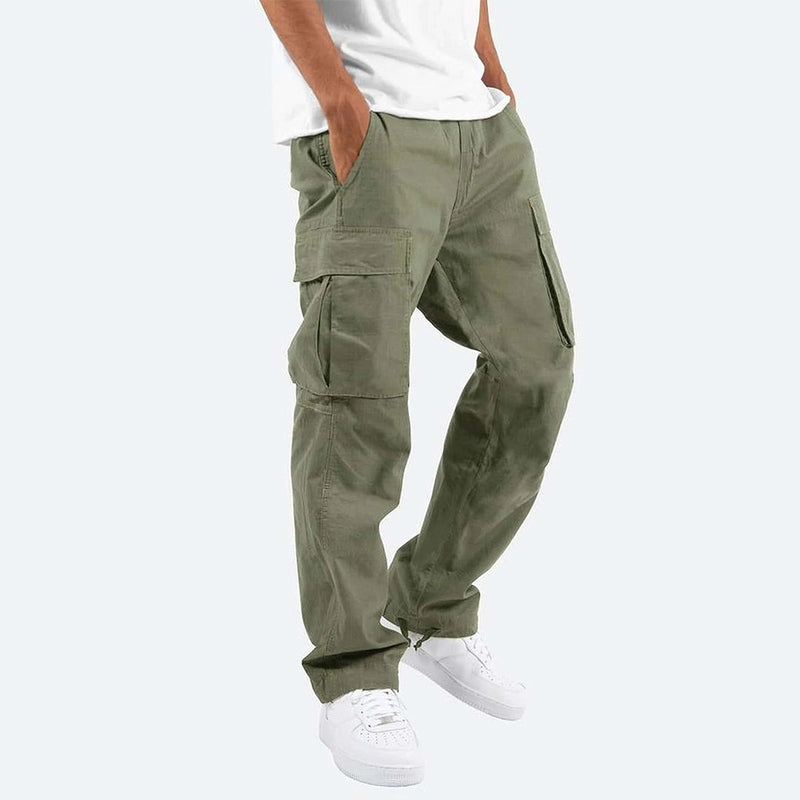Pantalon Cargo Homme Moderne en Mélange de Coton avec Poches Pratiques 6