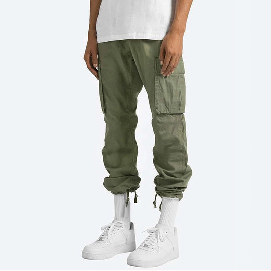 Pantalon Cargo Homme Moderne en Mélange de Coton avec Poches Pratiques 7