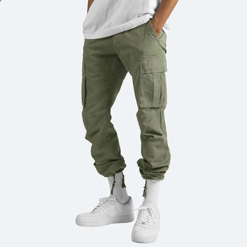 Pantalon Cargo Homme Moderne en Mélange de Coton avec Poches Pratiques 8