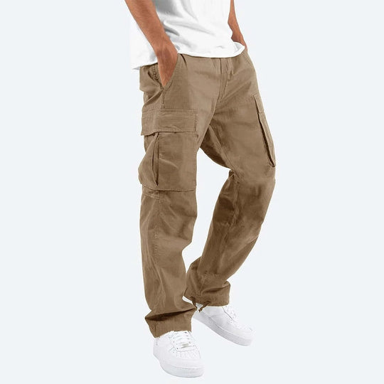 Pantalon Cargo Homme Moderne en Mélange de Coton avec Poches Pratiques 9