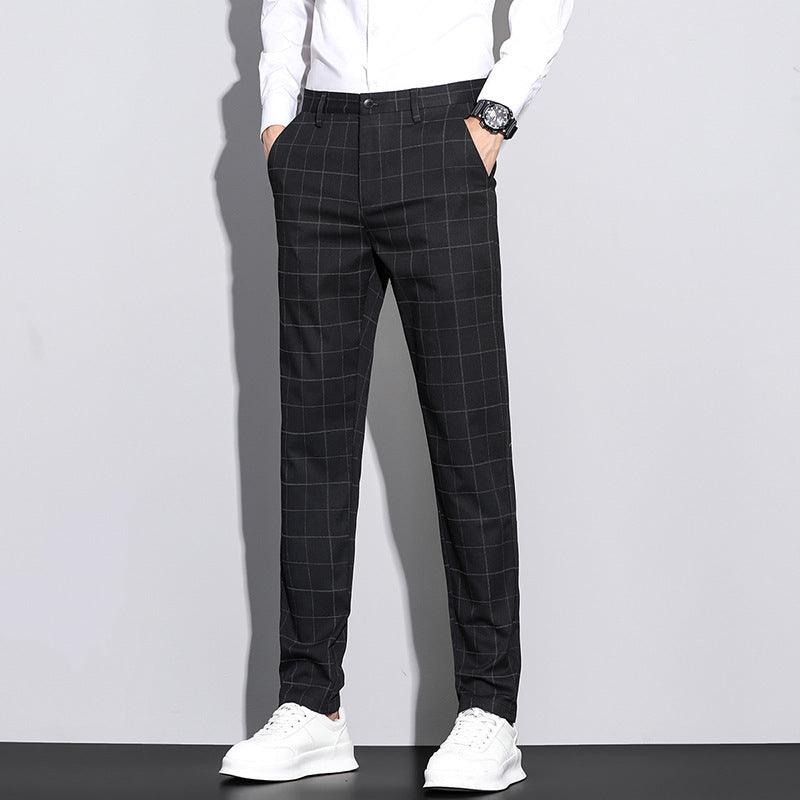 Pantalon Droit à Carreaux pour Hommes 1