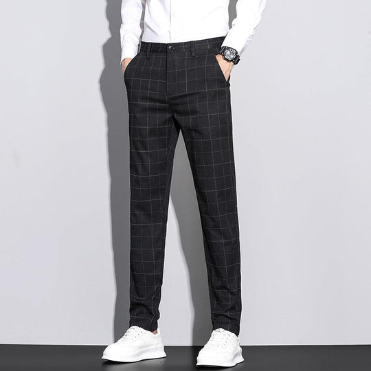 Pantalon Droit à Carreaux pour Hommes 1
