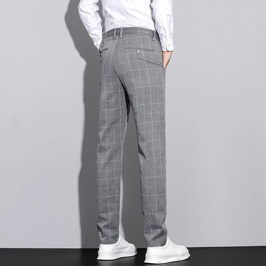Pantalon Droit à Carreaux pour Hommes 2