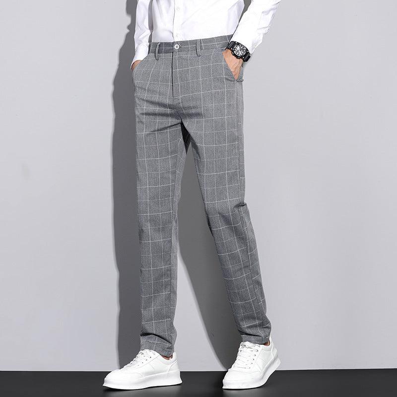Pantalon Droit à Carreaux pour Hommes 3