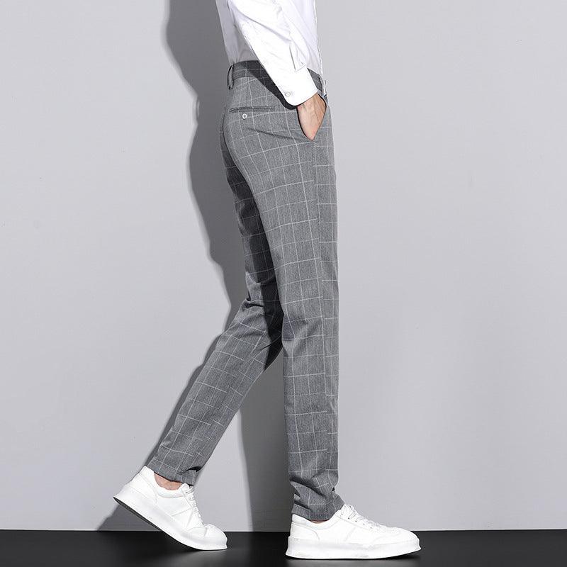 Pantalon Droit à Carreaux pour Hommes 4