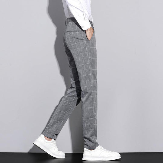 Pantalon Droit à Carreaux pour Hommes 4
