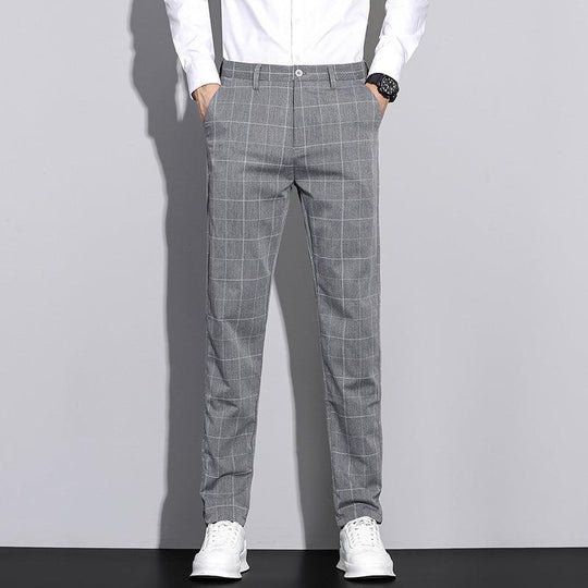 Pantalon Droit à Carreaux pour Hommes 6