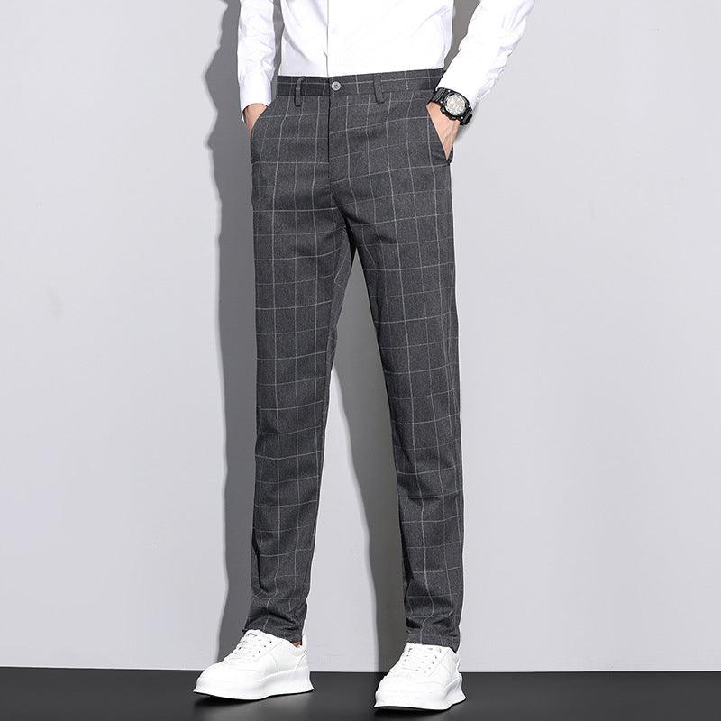 Pantalon Droit à Carreaux pour Hommes 7