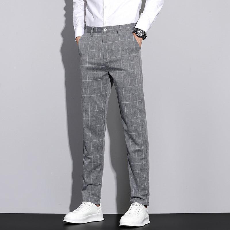 Pantalon Droit à Carreaux pour Hommes 8