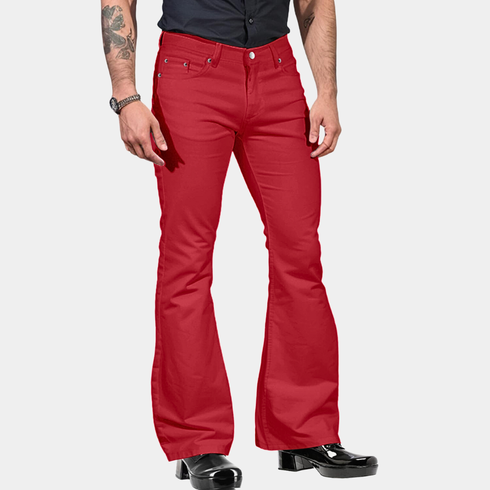 Pantalon Évasé pour Hommes Style Rétro 4