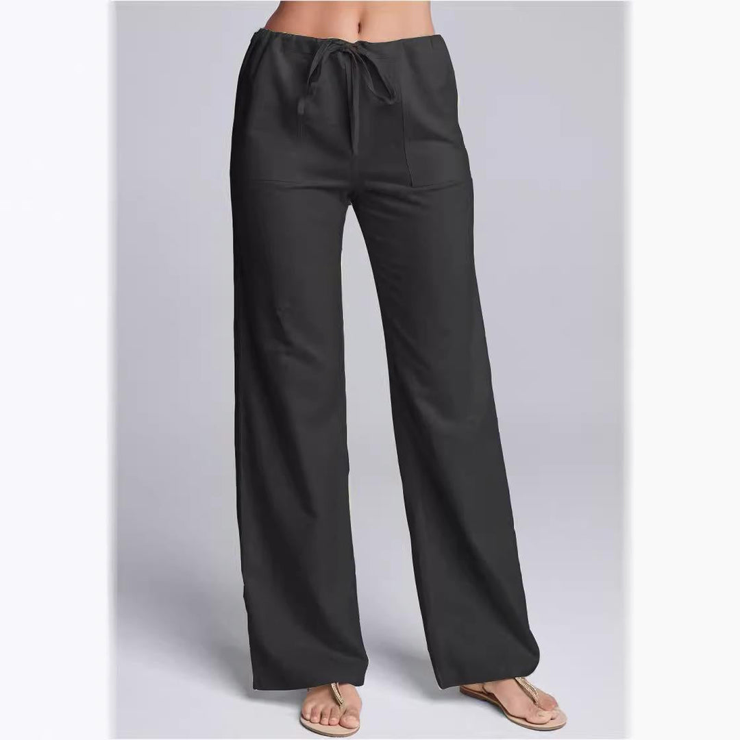 Pantalon Femme Fluide Ample Coton Lin 2