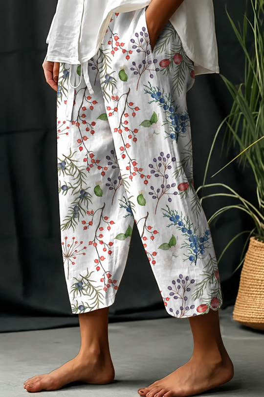 Pantalon Femme Imprimé Unique Confortable avec Poches 3