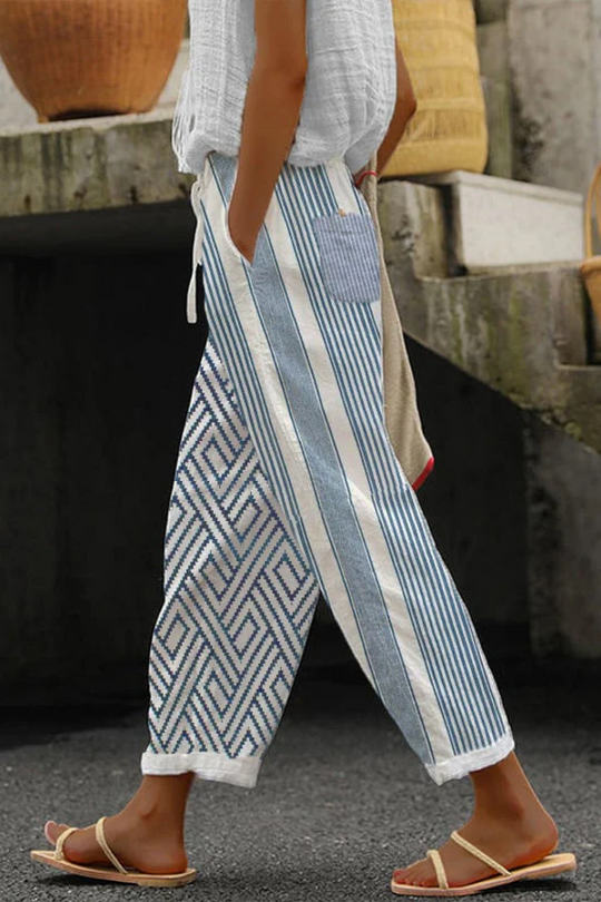 Pantalon Femme Imprimé Unique Confortable avec Poches 9