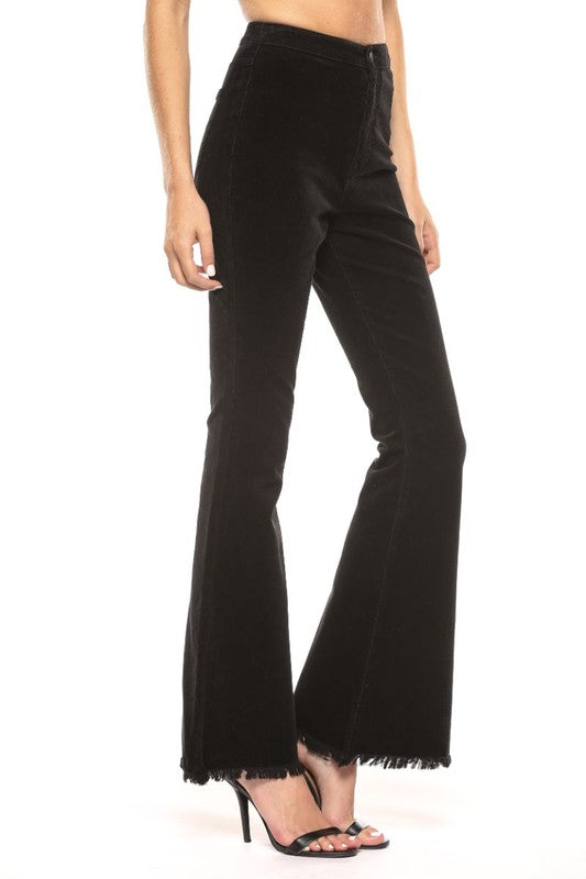 Pantalon Femme Taille Haute Super Flare Cordelette 1