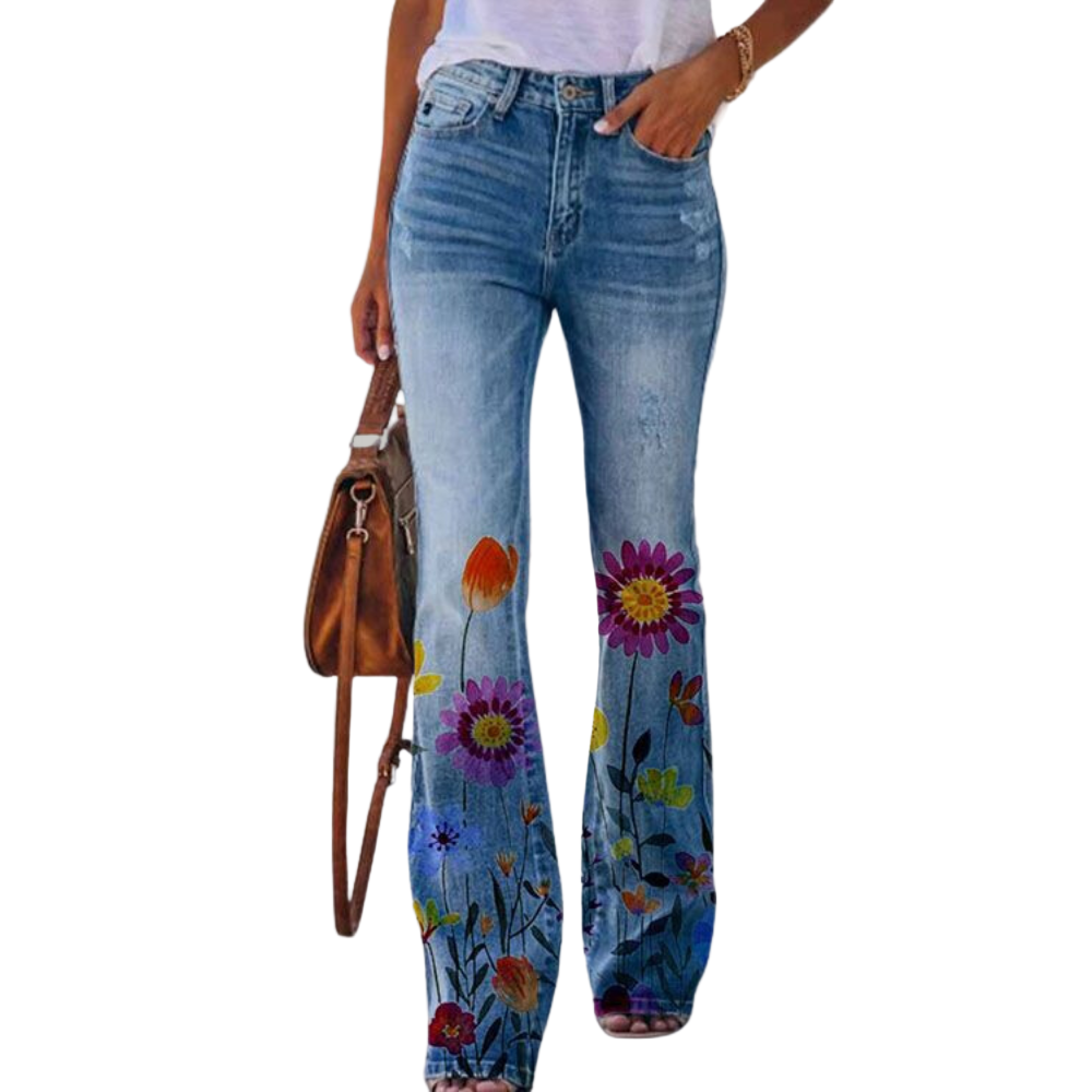 Pantalon Flare Femme à Taille Haute 0