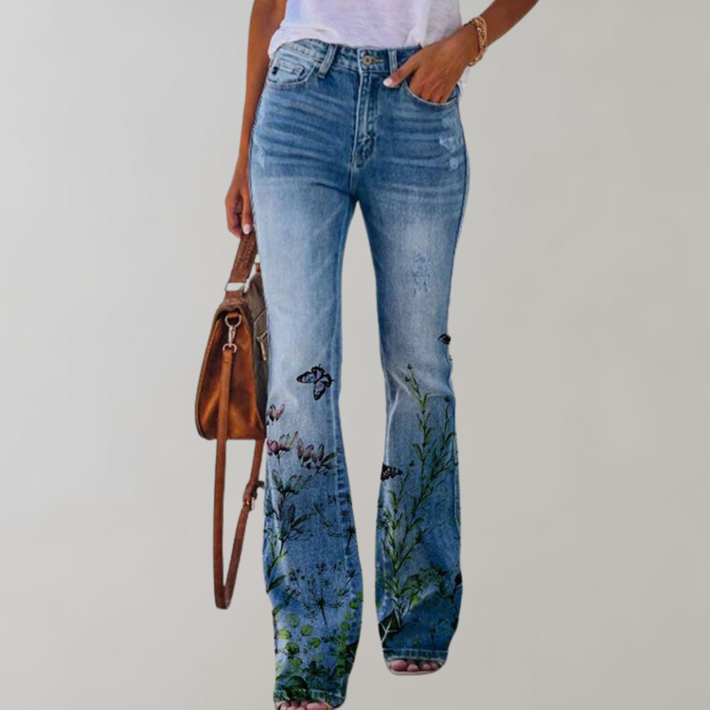 Pantalon Flare Femme à Taille Haute 1