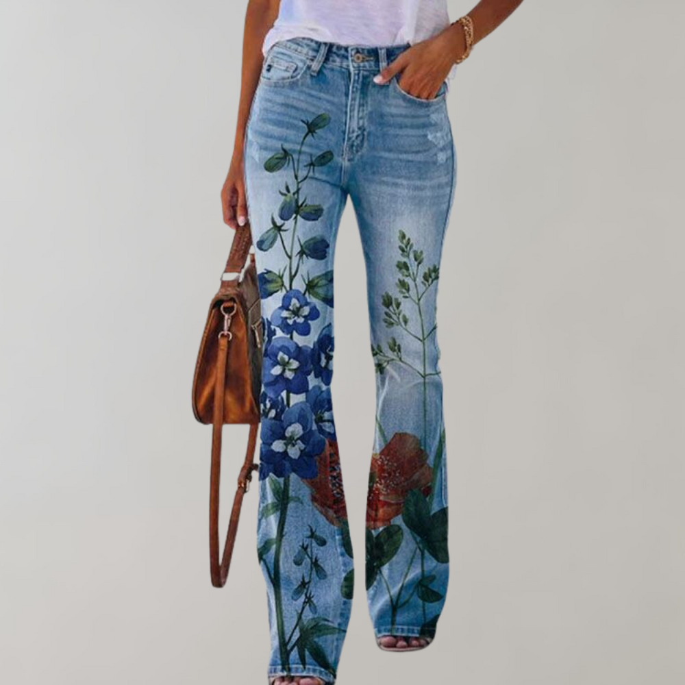 Pantalon Flare Femme à Taille Haute 2