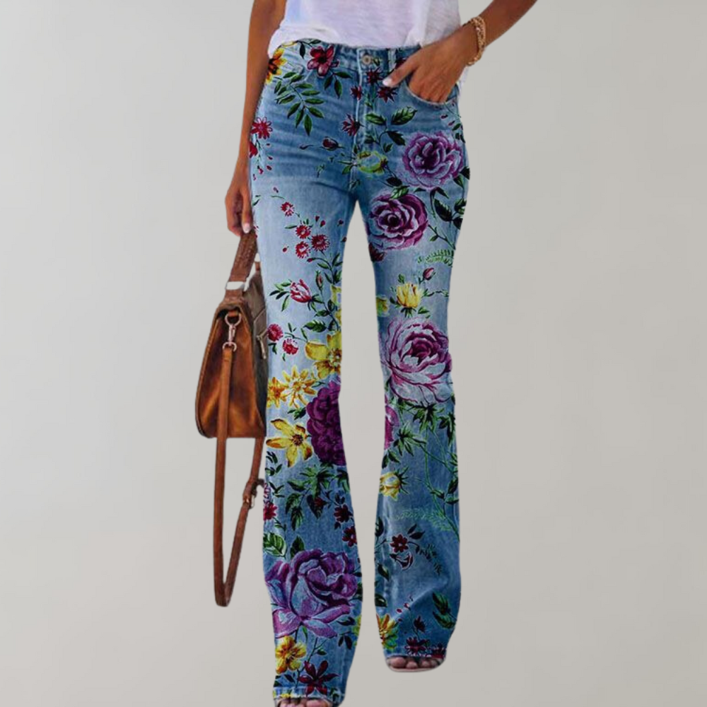 Pantalon Flare Femme à Taille Haute 5