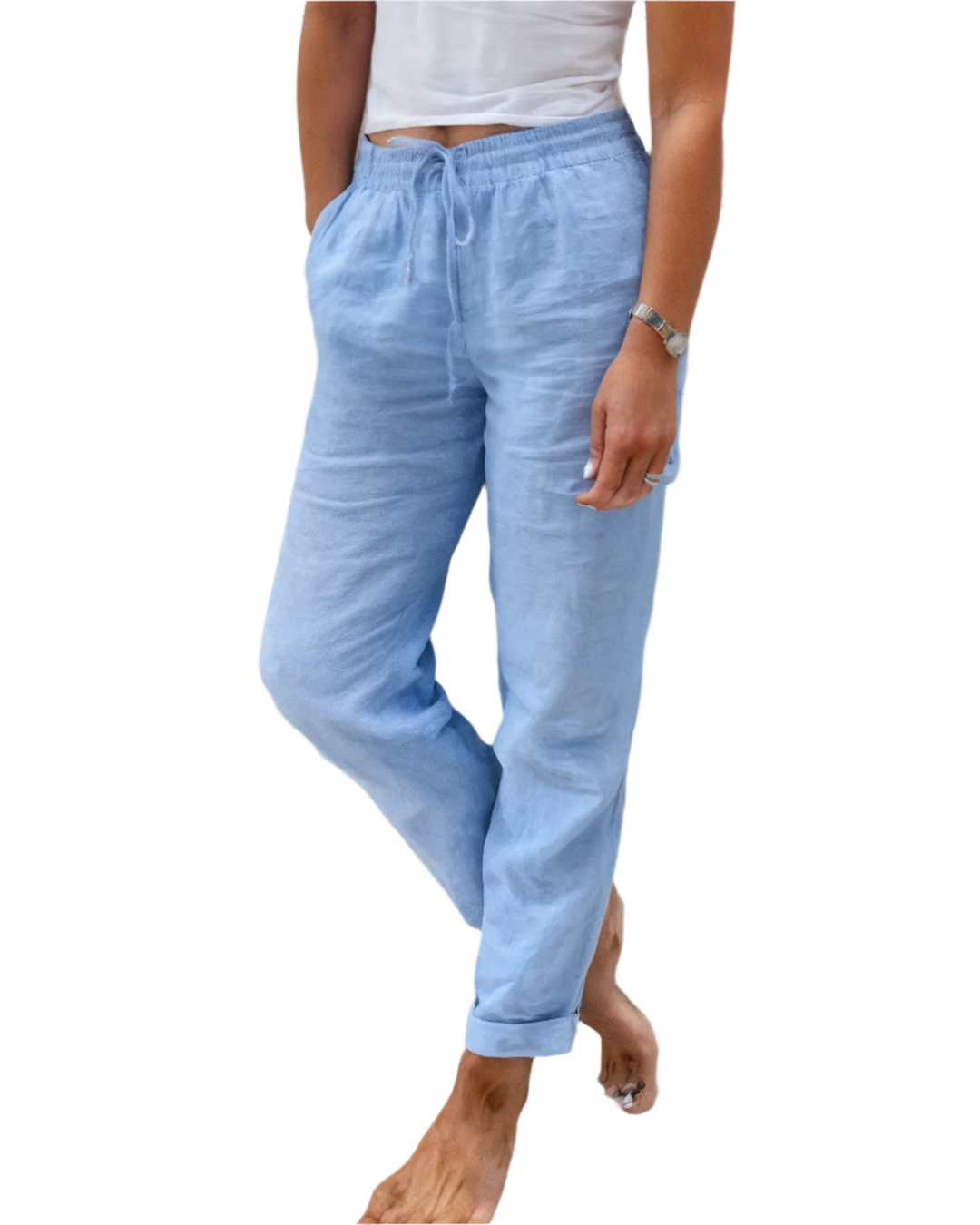 Pantalon Fluide Femme Ample Été Chic 0