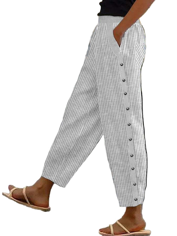 Pantalon Fluide Femme Large Tissu Doux Respirant 0