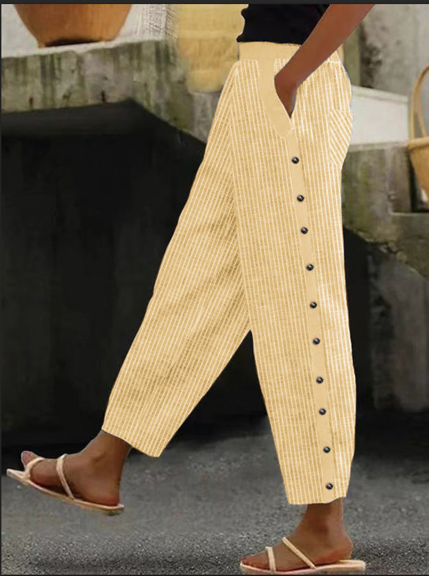 Pantalon Fluide Femme Large Tissu Doux Respirant 2