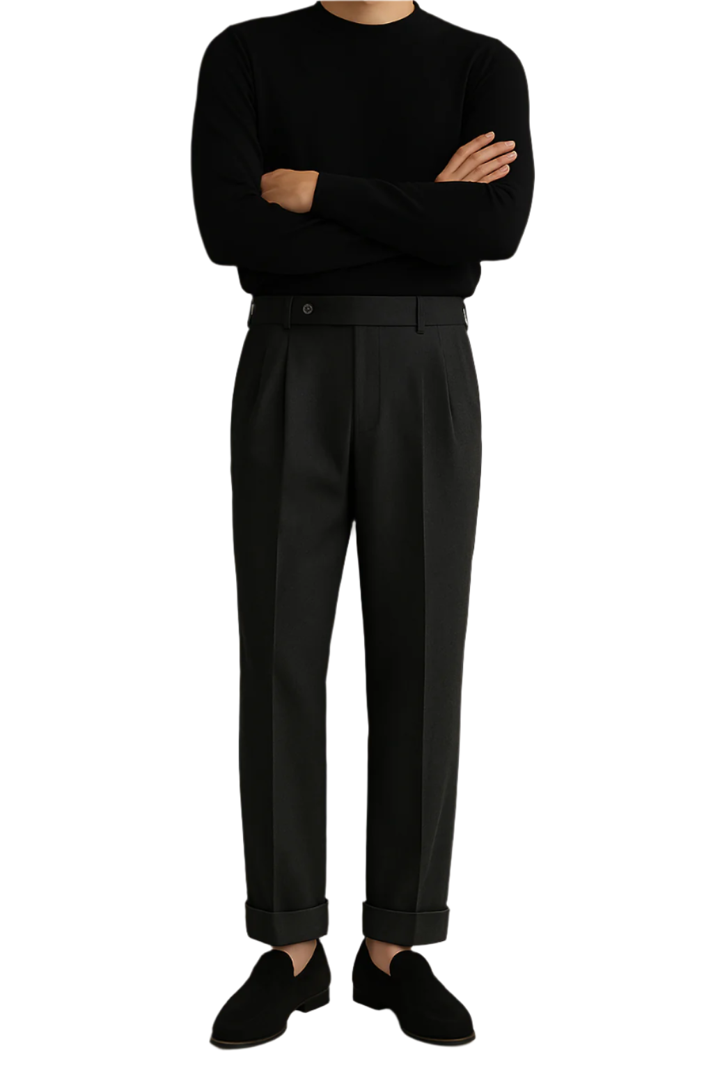 Pantalon Habillé pour Hommes Coupe Ajustée en Laine 0