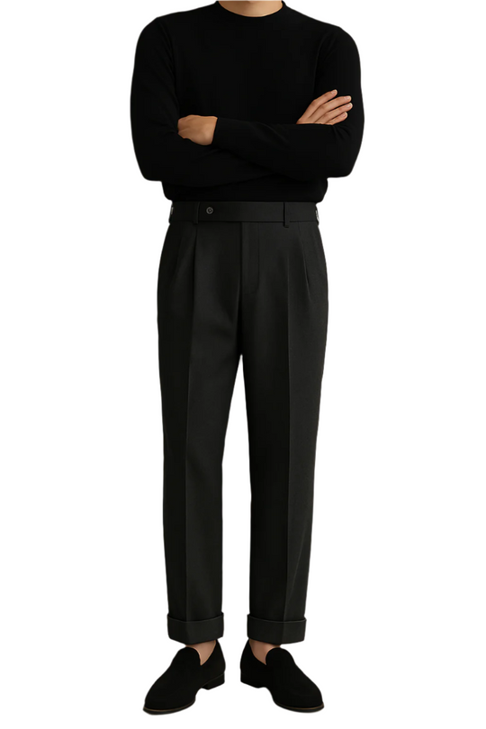 Pantalon Habillé pour Hommes Coupe Ajustée en Laine 0