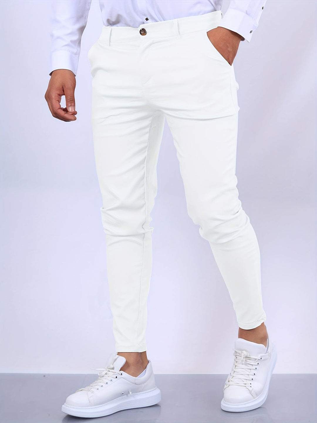 Pantalon Homme Ajusté Chic Moderne 0