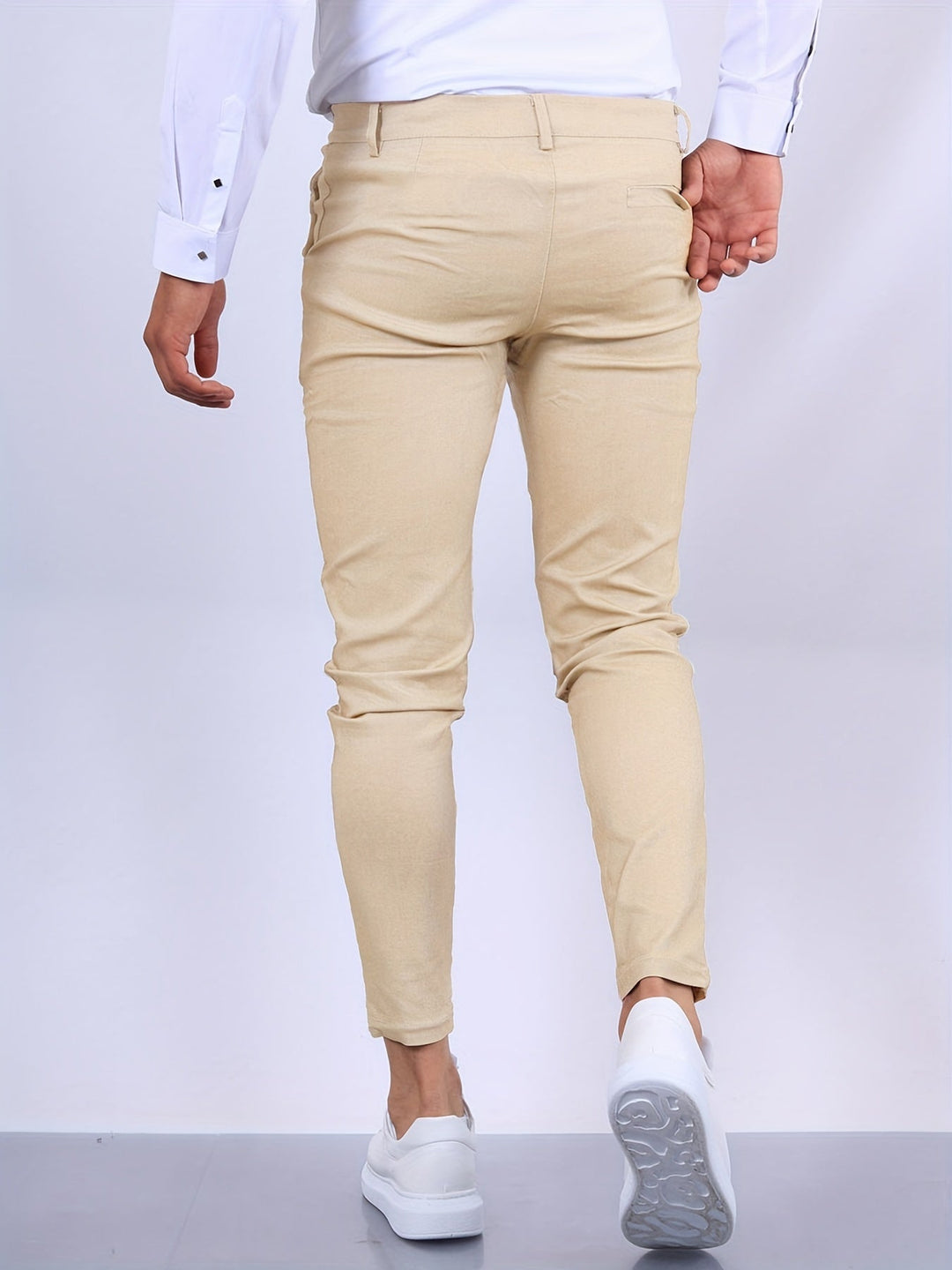Pantalon Homme Ajusté Chic Moderne 2