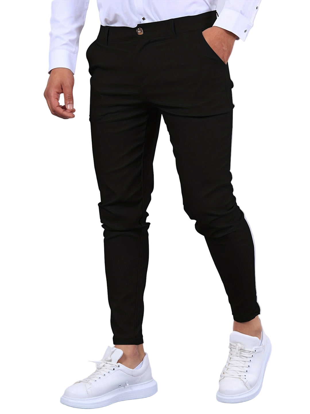 Pantalon Homme Ajusté Chic Moderne 3