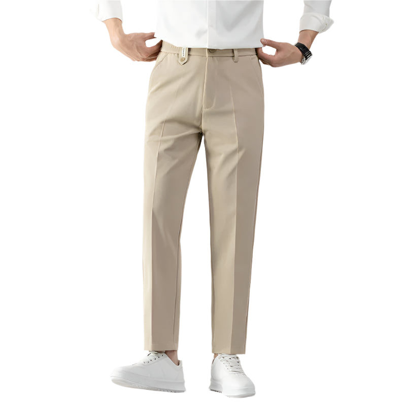 Pantalon Homme Ajusté en Tissu Léger Polyvalent 0