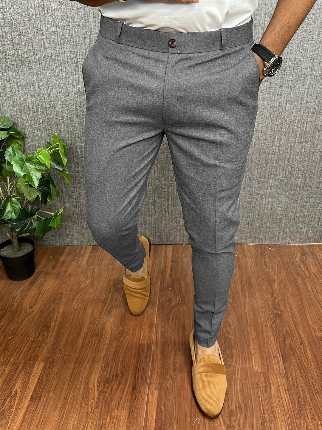 Pantalon Homme Chino Polyvalent Ajustement Régulier 11
