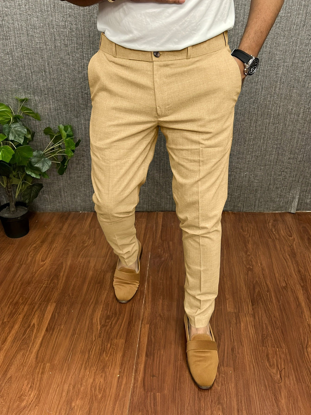 Pantalon Homme Chino Polyvalent Ajustement Régulier 3
