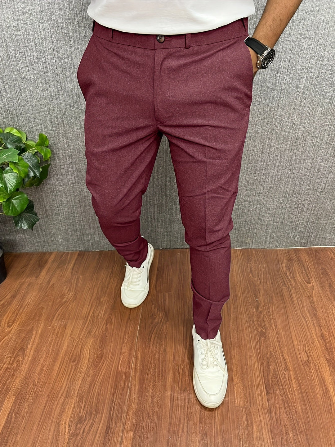 Pantalon Homme Chino Polyvalent Ajustement Régulier 5