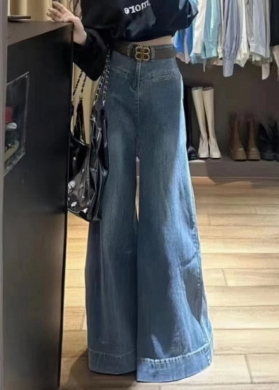 Pantalon Large Femme Taille Haute Moderne 1