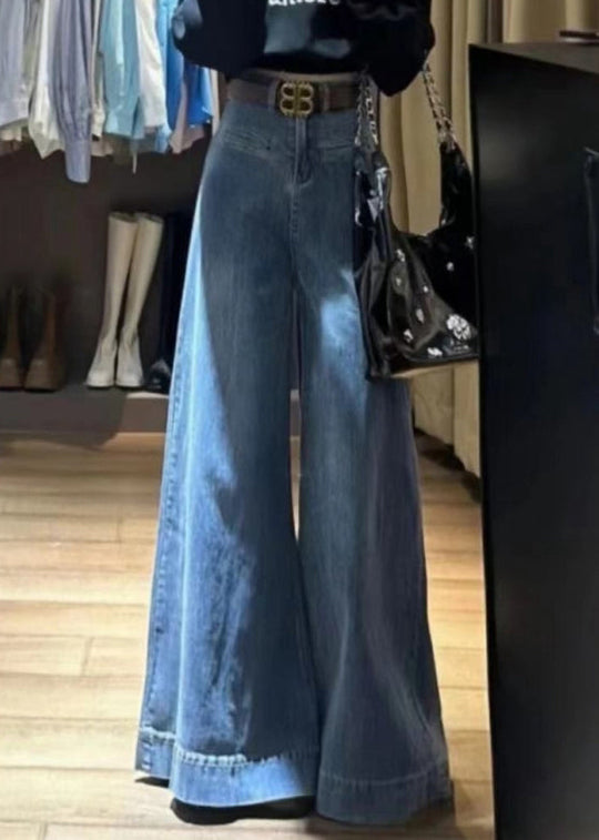 Pantalon Large Femme Taille Haute Moderne 2