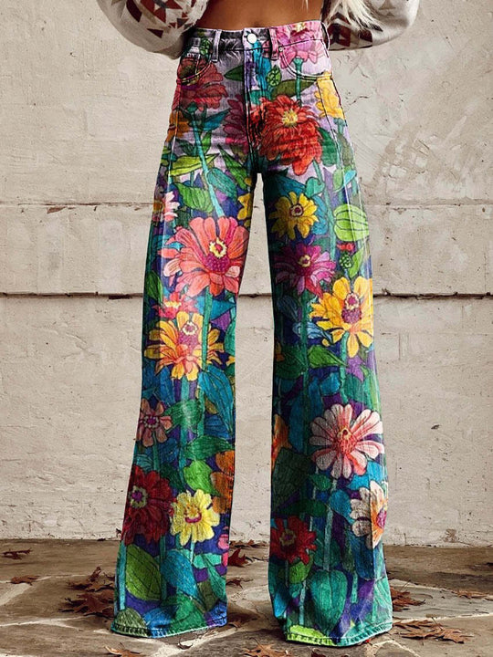 Pantalon Long Femme en Denim Décontracté 1