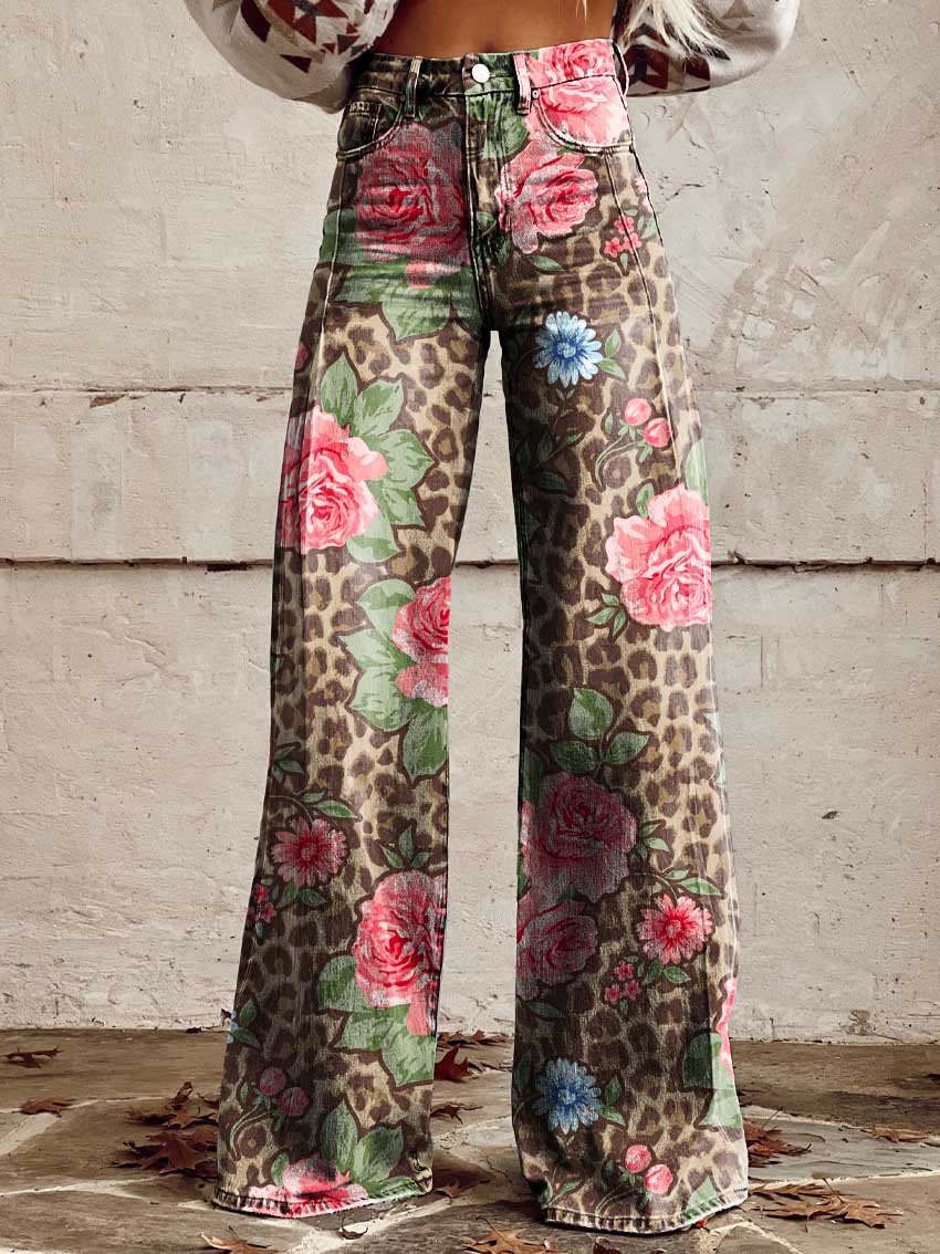Pantalon Long Femme en Denim Décontracté 2
