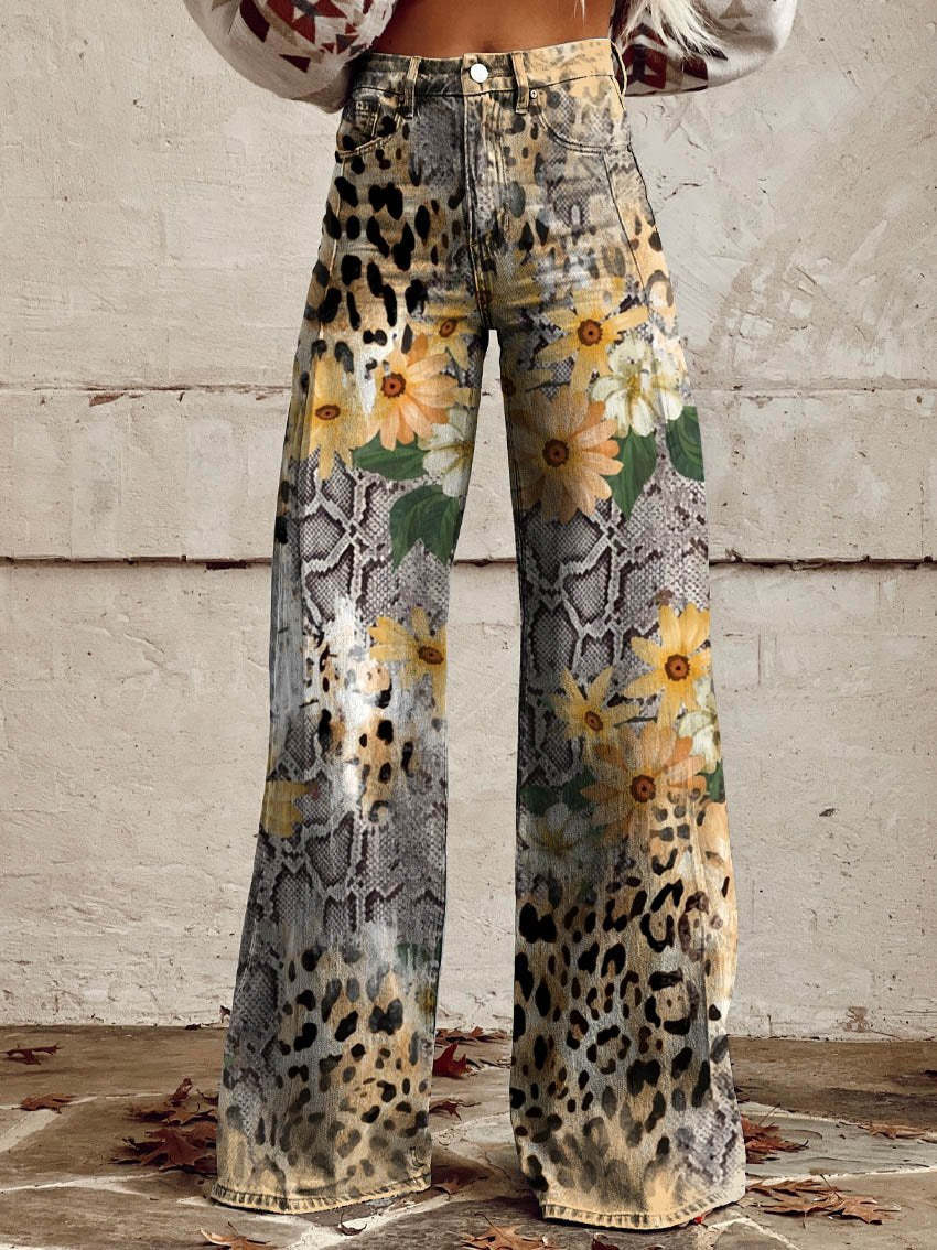 Pantalon Long Femme en Denim Décontracté 8