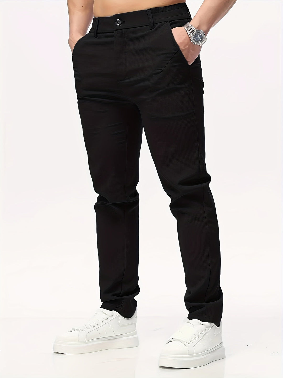 Pantalon Masculin Classique Détendu 3